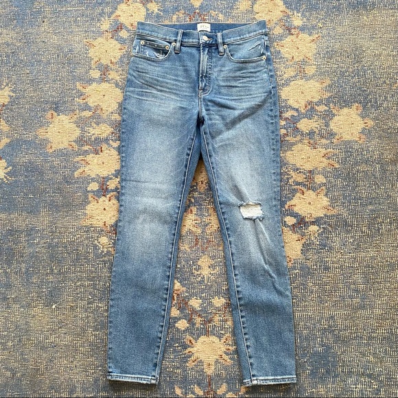 J. Crew 10" Highest Rise Toothpick Jean in Prairie Wash 27 - Picture 2 of 5